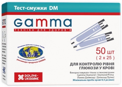 Тест-полоски GAMMA DM 50 штук