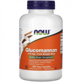NOW GLUCOMANNAN 575мг клетчатка в капсулах №180