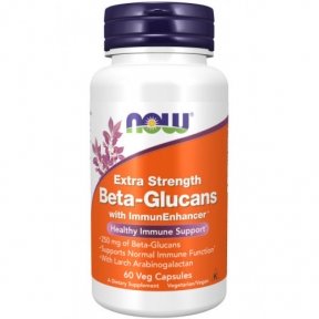 NOW Beta-Glucans БЕТА-ГЛЮКАНЫ поддержка иммунитета в капсулах №60