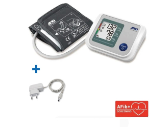 Тонометр AND UA-767S-W AFIB+ с адаптером автоматический на плечо гарантия 10 лет