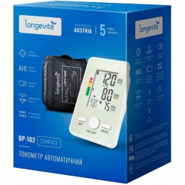 Тонометр LONGEVITA BP-102 автоматический на плечо гарантия 5 лет