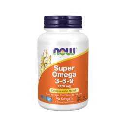 NOW Super Omega 3-6-9 / СУПЕР ОМЕГА 3-6-9 1200мг в мягких капсулах №90