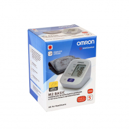 Тонометр Omron M2 Basic (HEM-7121-ARU) автоматический на плечо с адаптером гарантия 5 лет